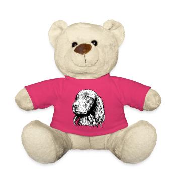 Portrait de setter irlandais - Nounours - rose - Devant