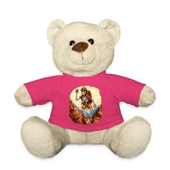 Skelett Wandern / Bergsteiger Skelette - Teddy - Pink - Vorne