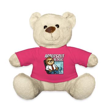 Arbeitszeitbetrug Shirt Lustiges Faultier Büro - Teddy - Pink - Vorne