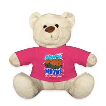 Maillot de tennis Melbourne, Londres, Paris, New York - Nounours - rose - Devant