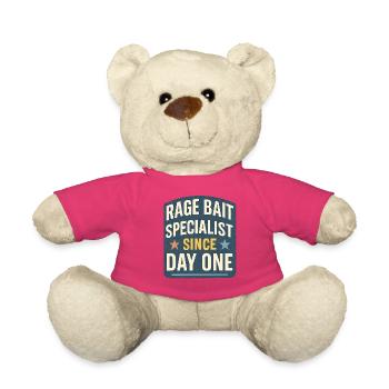 Spécialiste de l’appât de rage depuis le premier jour, drôle de dicton - Nounours - rose - Devant