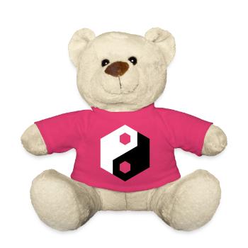 Découpe hexagonale Yin Yang - Nounours - rose - Devant