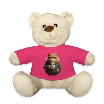 Grimmige Katze Kaffee Morgenmuffel - Teddy - Pink - Vorne