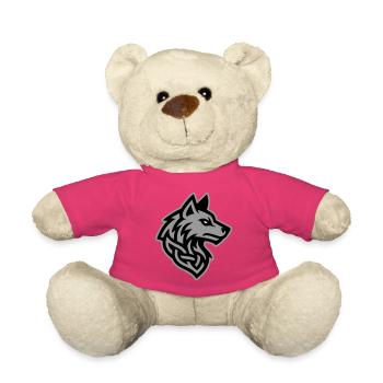 Wolf Kopf Wikinger - Teddy - Pink - Vorne