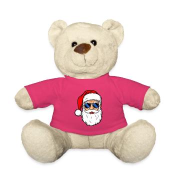 Cooler Weihnachtsmann mit Sonnenbrille - Teddy - Pink - Vorne
