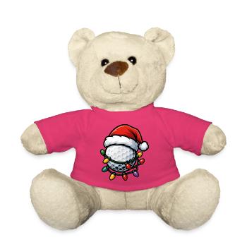 Balle de golf de Noël drôle pour les golfeurs - Nounours - rose - Devant
