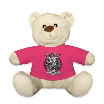 Strength, Nature, Adventure Survivor - Teddy Bear - pink - Front