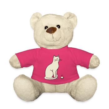 Chat Minimaliste Silhouette Cream - Nounours - rose - Devant