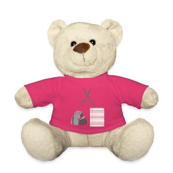 Schere, Stein, Papier Kostüm, Karneval Shirt - Teddy - Pink - Vorne