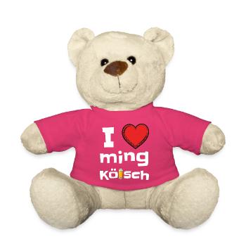 I Love Lev Ming Kölsch Köln Kult Spruch - Teddy Bear - pink - Front