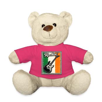 St Patrick Gitarre Geburtstag Geschenk - Teddy - Pink - Vorne