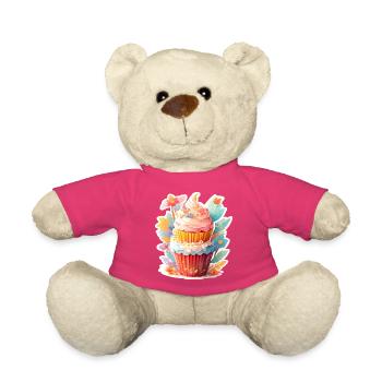 Blumen Cupcake  - Teddy - Pink - Vorne