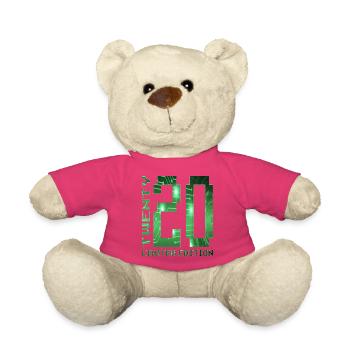 20. Geburtstag Gamer Pixel Geschenkidee - Teddy - Pink - Vorne