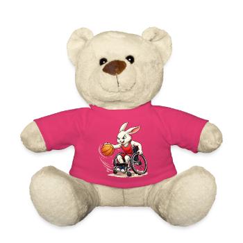 Basket en fauteuil roulant Bunny Sport Fun Design - Nounours - rose - Devant