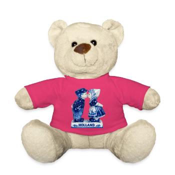 Delft Blue Küsspaar - Teddy - Pink - Vorne