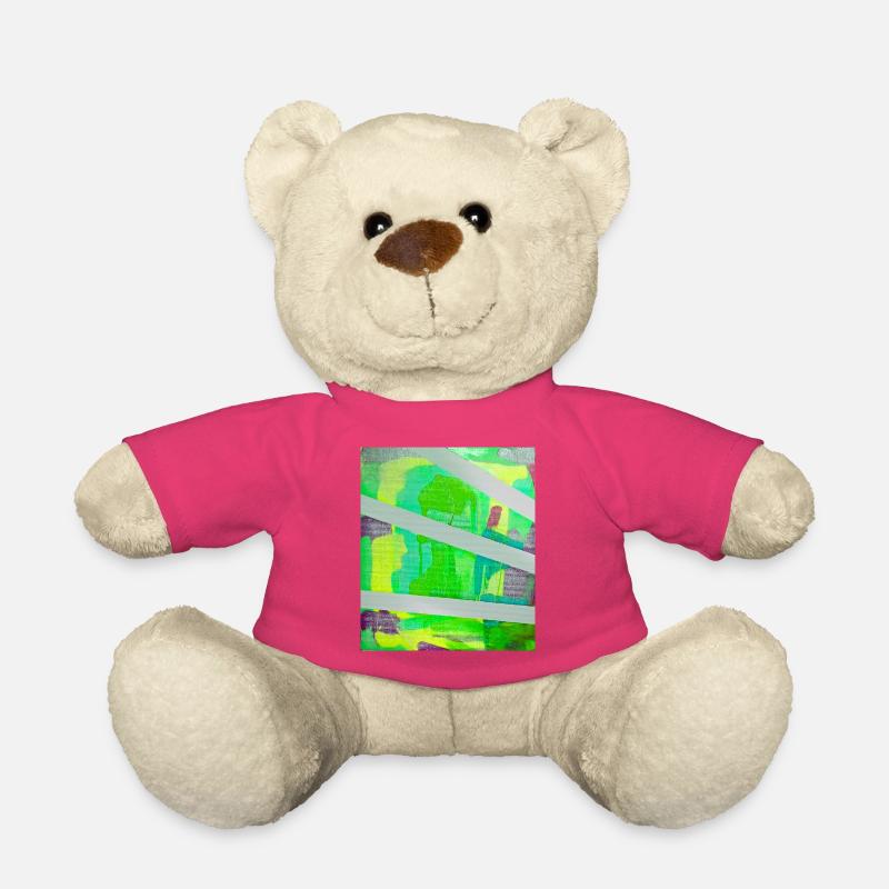 Neon Kaleido Abstract - Teddy Bear - pink