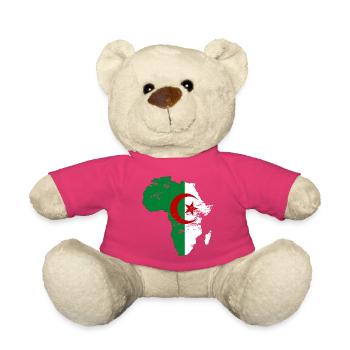 Algeria Flag Africa - Teddy Bear - pink - Front
