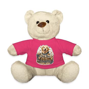 Les poils de chien, c’est mon confetti, mon petit - Nounours - rose - Devant
