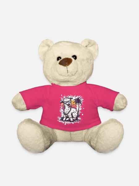 Alpaka Llama Sommer Urlaub - Teddy - Pink