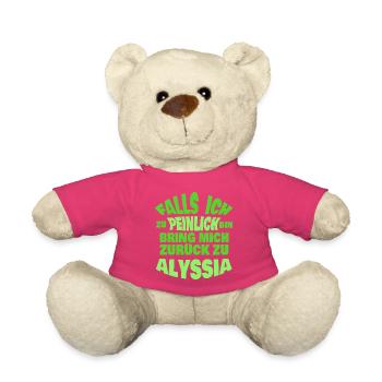 Geschenk für Alyssia - Teddy - Pink - Vorne