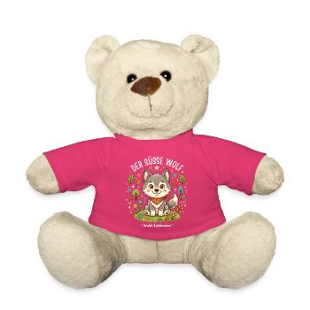 Der süße Wolf Waldentdecker - Teddy - Pink - Vorne