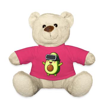 Avocado Cartoon Gamer Virtual Reality Comic - Teddy - Pink - Vorne