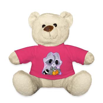 Snuggles der Waschbär im Geisterkostüm - Teddy - Pink - Vorne