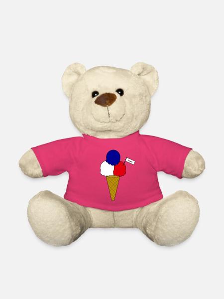 Französich France Flag Eiscreme - Teddy - Pink