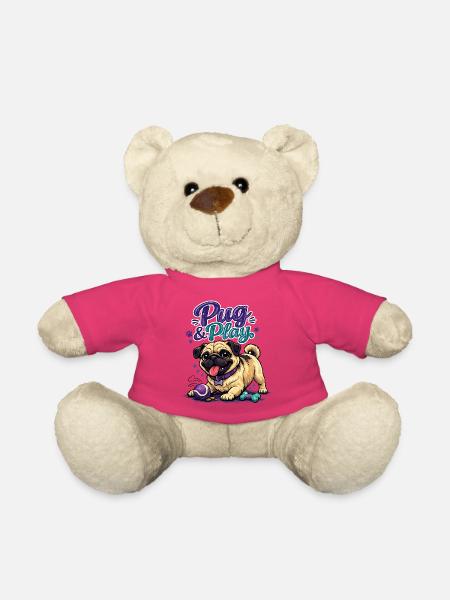 Mops & Spielzeugzeit - Teddy - Pink