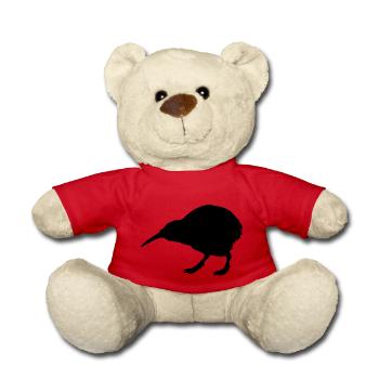 Cute Little Kiwi Bird Design - Teddy Bear - red - Front