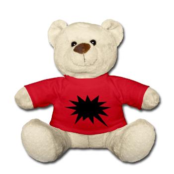 Comic bubble, your text, template, speechbubble, - Teddy Bear - red - Front