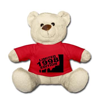 year 1998 limited edition - Teddy Bear - red - Front