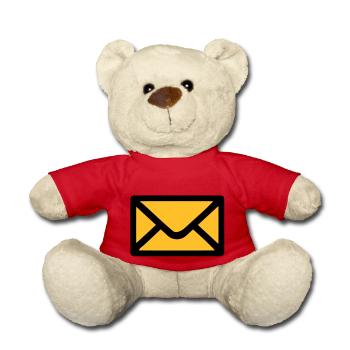 Brief Umschlag - Teddy - Rot - Vorne
