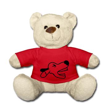 Chien, en colère, mordant, dangereux, aboiement, aboiement, fort, jappement - Nounours - rouge - Devant