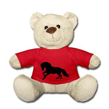 Cadeau de poney cheval norvégien vectoriel - Nounours - rouge - Devant