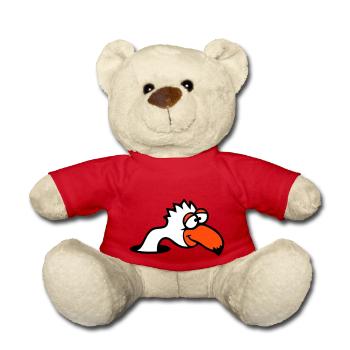 Oiseau Trou Inférieur Drôle Dingo Idiot Confus Amusant - Nounours - rouge - Devant