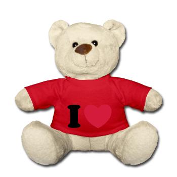 I love - I Heart - Teddy Bear - red - Front