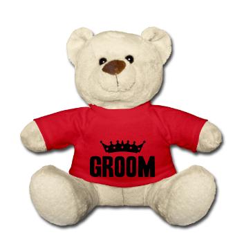 groom with crown - Teddy - Rot - Vorne