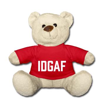 IDGAF | I Don't Give a F**k - Teddy Bear - red - Front