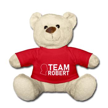 team robert kopf weiss - Teddy - Rot - Vorne