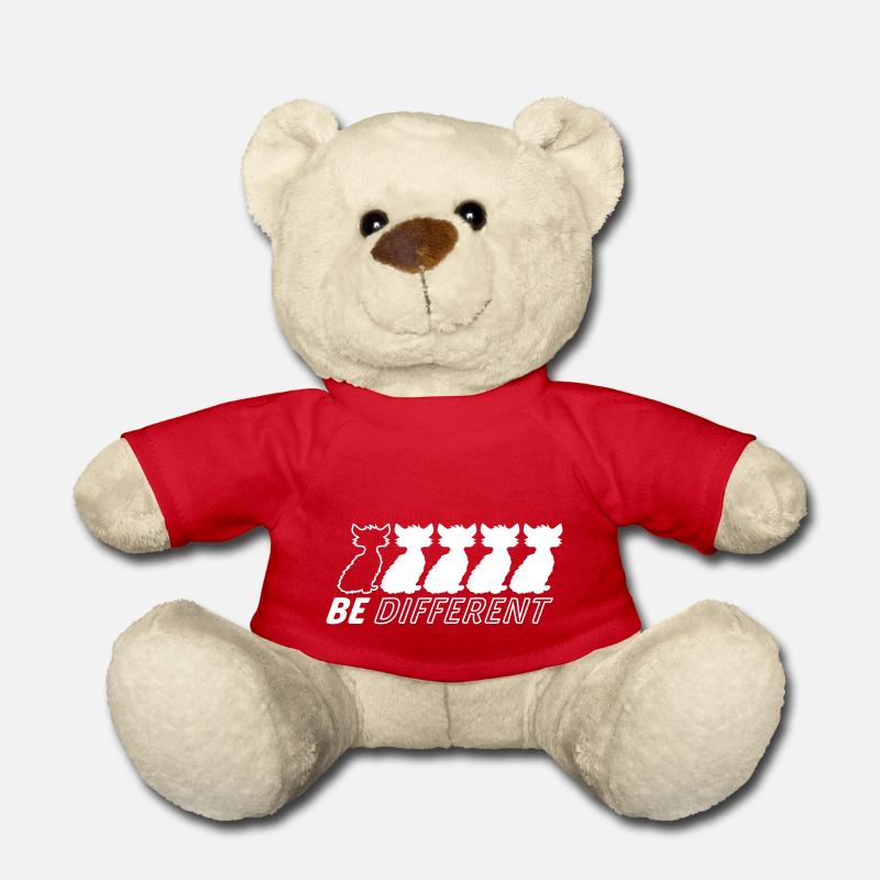 Be Different Katzen Freunde Anders Besonders Sein - Teddy - Rot