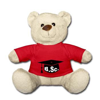 Doktorhut - Bachelor - Teddy - Rot - Vorne