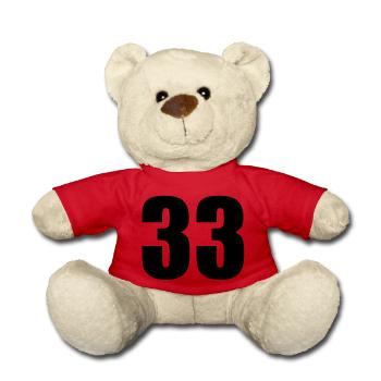 33 - Teddy Bear - red - Front