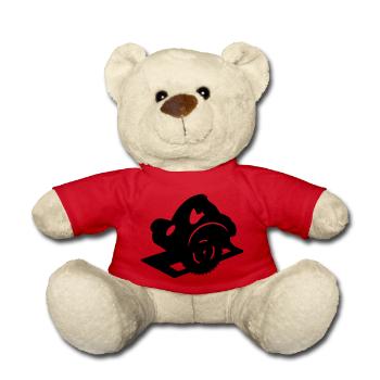 Vu l'ombre - 1 vecteur de couleur - Nounours - rouge - Devant