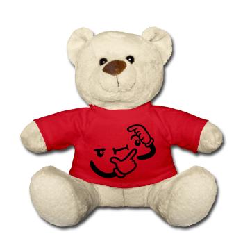 Conception de réflexion visage - Nounours - rouge - Devant