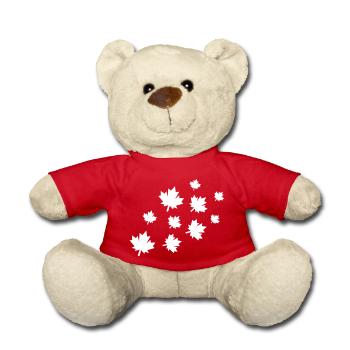 Maple Leaves - Teddy Bear - red - Front