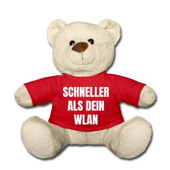 Schneller als dein WLAN - Teddy - Rot - Vorne