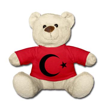 Turkey Türkiye Moon Star - Teddy Bear - red - Front
