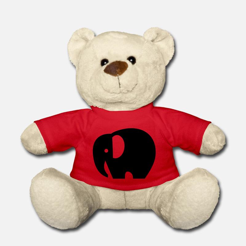 Elephant - Teddy Bear - red