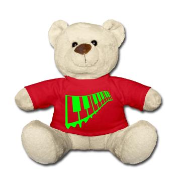 Graffiti Drop Piano Keys DJ Musical Instrument - Teddy Bear - red - Front